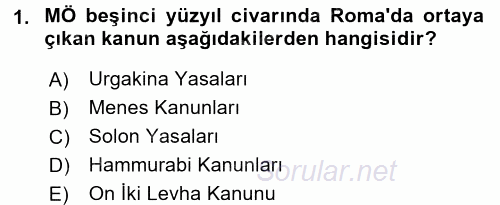 Hukuk Sosyolojisi 2017 - 2018 Dönem Sonu Sınavı 1.Soru