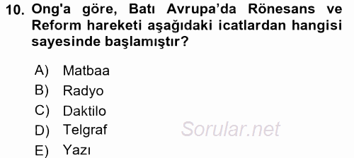 Hukuk Sosyolojisi 2017 - 2018 Dönem Sonu Sınavı 10.Soru