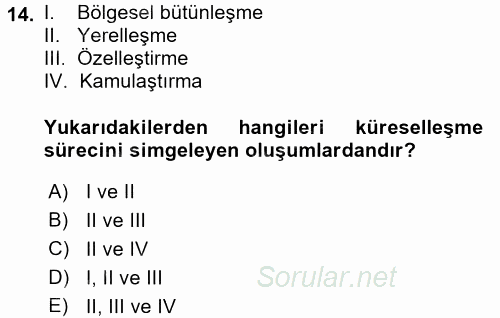 Hukuk Sosyolojisi 2017 - 2018 Dönem Sonu Sınavı 14.Soru