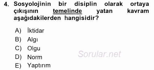 Hukuk Sosyolojisi 2017 - 2018 Dönem Sonu Sınavı 4.Soru