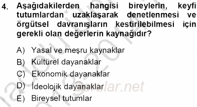 Eğitim Sosyolojisi 2013 - 2014 Tek Ders Sınavı 4.Soru