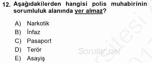 Haber Türleri 2016 - 2017 3 Ders Sınavı 12.Soru