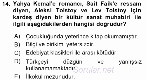 Haber Türleri 2016 - 2017 3 Ders Sınavı 14.Soru