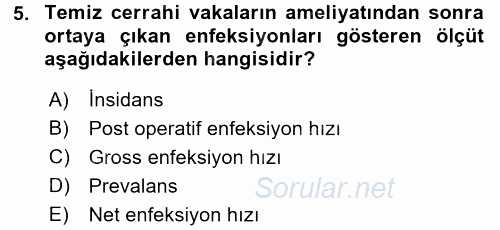 Sağlık Kurumları Yönetimi 1 2017 - 2018 3 Ders Sınavı 5.Soru