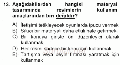 İng. Öğretmenliğinde Öğretim Teknolojileri Ve Materyal Tasarımı 2 2014 - 2015 Dönem Sonu Sınavı 13.Soru