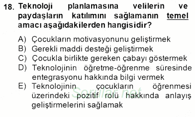 İng. Öğretmenliğinde Öğretim Teknolojileri Ve Materyal Tasarımı 2 2014 - 2015 Dönem Sonu Sınavı 18.Soru