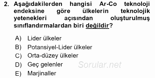 Dış Ticarette Bilgisayar Uygulamaları 2015 - 2016 Ara Sınavı 2.Soru