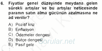 Turizm Pazarlaması 2013 - 2014 Tek Ders Sınavı 6.Soru