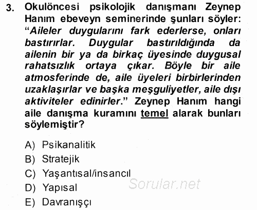 Anne Baba Eğitimi 2013 - 2014 Ara Sınavı 3.Soru Anne Baba Eğitimi 2013 - 2014 Ara Sınavı 3.Soru