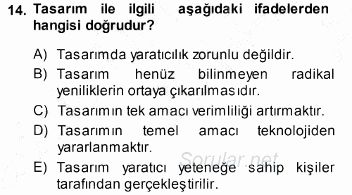 Hizmet Tasarımı 2014 - 2015 Ara Sınavı 14.Soru