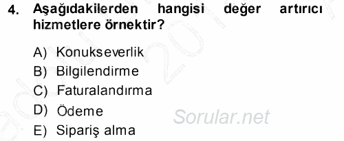 Hizmet Tasarımı 2014 - 2015 Ara Sınavı 4.Soru
