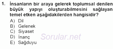 Siyasal İletişim 2013 - 2014 Tek Ders Sınavı 1.Soru