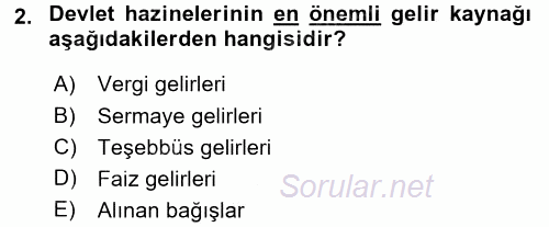 Dış Ticarette Risk Yönetimi Ve Sigortacılık 2017 - 2018 Ara Sınavı 2.Soru