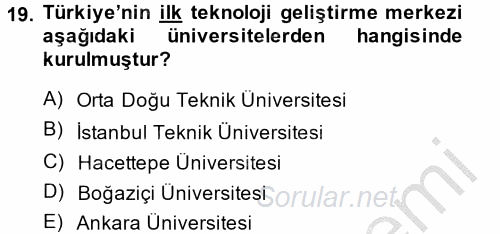 Kamu Özel Kesim Yapısı Ve İlişkileri 2013 - 2014 Dönem Sonu Sınavı 19.Soru