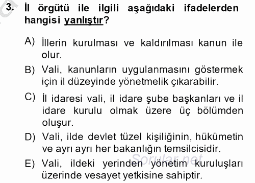 Kamu Özel Kesim Yapısı Ve İlişkileri 2013 - 2014 Dönem Sonu Sınavı 3.Soru