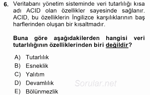 Konumsal Veritabanı 1 2017 - 2018 Ara Sınavı 6.Soru