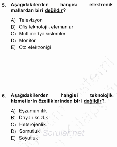 Perakendecilikte Ürün Yönetimi 2013 - 2014 Ara Sınavı 10.Soru