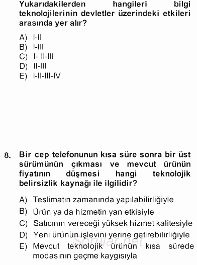 Perakendecilikte Ürün Yönetimi 2013 - 2014 Ara Sınavı 11.Soru