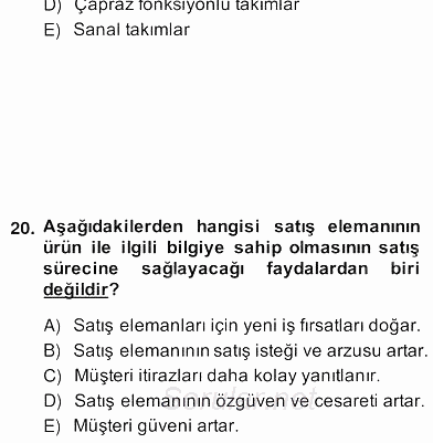 Perakendecilikte Ürün Yönetimi 2013 - 2014 Ara Sınavı 7.Soru