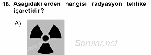 Veteriner Laboratuvar Teknikleri ve Prensipleri 2016 - 2017 Dönem Sonu Sınavı 16.Soru