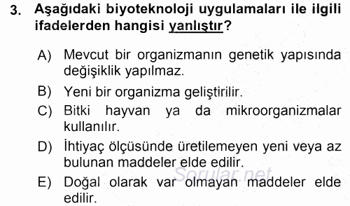 Tarım Ekonomisi ve Tarımsal Politikalar 2015 - 2016 Ara Sınavı 3.Soru