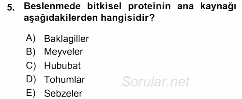 Tarım Ekonomisi ve Tarımsal Politikalar 2015 - 2016 Ara Sınavı 5.Soru