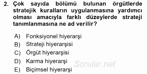 Örgütlerde İnsan Kaynakları Yönetimi 2016 - 2017 Ara Sınavı 2.Soru