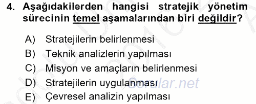 Örgütlerde İnsan Kaynakları Yönetimi 2016 - 2017 Ara Sınavı 4.Soru