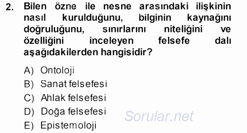 Sosyolojide Araştırma Yöntem ve Teknikleri 2013 - 2014 Ara Sınavı 2.Soru