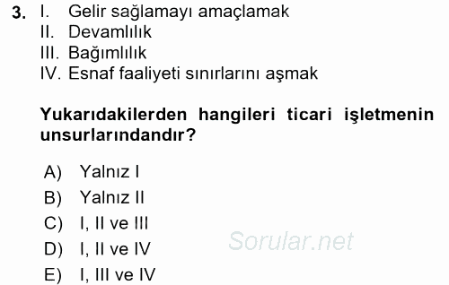 Hukukun Temel Kavramları 2 2017 - 2018 3 Ders Sınavı 3.Soru