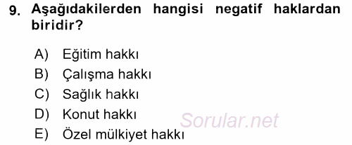 Uluslararası Sosyal Politika 2016 - 2017 Dönem Sonu Sınavı 9.Soru