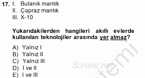 Isıtma Havalandırma ve Klima Sistemlerinde Enerji Ekonomisi 2013 - 2014 Dönem Sonu Sınavı 17.Soru