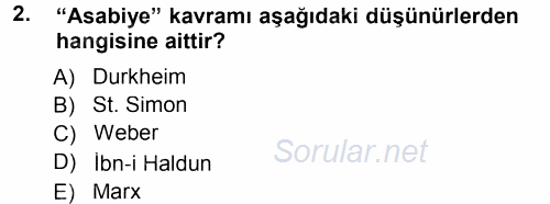 Davranış Bilimleri 1 2012 - 2013 Dönem Sonu Sınavı 2.Soru
