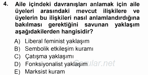 Davranış Bilimleri 1 2012 - 2013 Dönem Sonu Sınavı 4.Soru