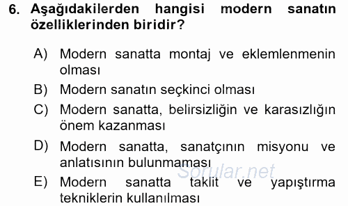 Çağdaş Sosyoloji Kuramları 2017 - 2018 Dönem Sonu Sınavı 6.Soru