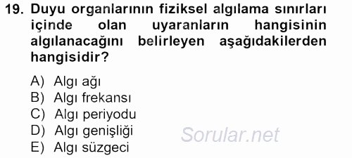 Kültürlerarası İletişim 2012 - 2013 Ara Sınavı 19.Soru