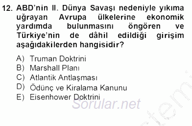 İnşaat ve Gayrimenkul Muhasebesi 2012 - 2013 Dönem Sonu Sınavı 19.Soru