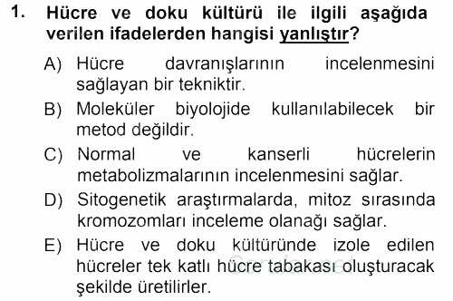 Temel Veteriner Histoloji ve Embriyoloji 2012 - 2013 Dönem Sonu Sınavı 1.Soru