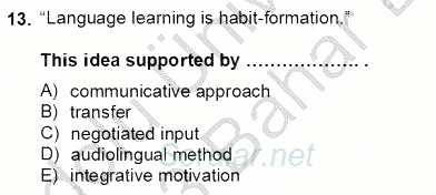 Dilbilim 2 2012 - 2013 Dönem Sonu Sınavı 13.Soru