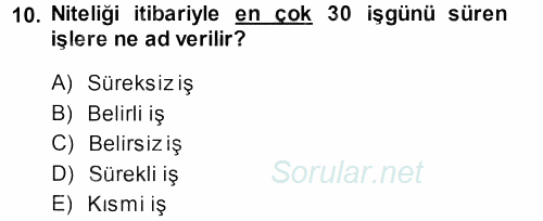 Perakende Yönetimi 2013 - 2014 Dönem Sonu Sınavı 10.Soru