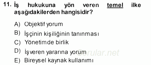 Perakende Yönetimi 2013 - 2014 Dönem Sonu Sınavı 11.Soru