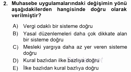 Envanter ve Bilanço 2016 - 2017 Ara Sınavı 2.Soru