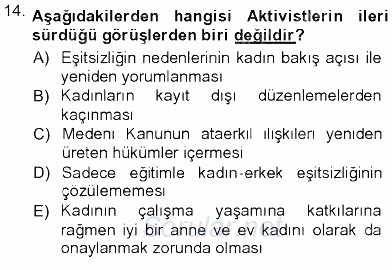 Toplumsal Yaşamda Aile 2012 - 2013 Ara Sınavı 14.Soru