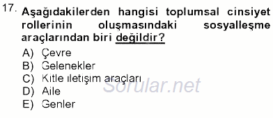 Toplumsal Yaşamda Aile 2012 - 2013 Ara Sınavı 17.Soru