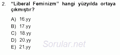 Toplumsal Yaşamda Aile 2012 - 2013 Ara Sınavı 2.Soru