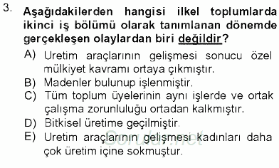 Toplumsal Yaşamda Aile 2012 - 2013 Ara Sınavı 3.Soru