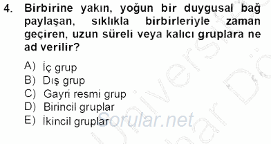 Organizasyonlarda Davranış 2012 - 2013 Dönem Sonu Sınavı 4.Soru