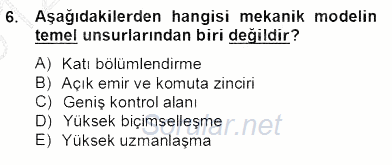 Organizasyonlarda Davranış 2012 - 2013 Dönem Sonu Sınavı 6.Soru