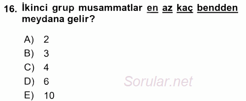 Eski Türk Edebiyatına Giriş: Biçim ve Ölçü 2017 - 2018 Ara Sınavı 16.Soru
