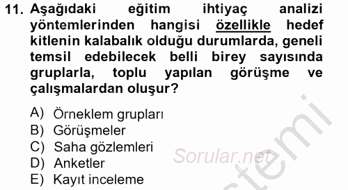 Çağrı Merkezi Yönetimi 2 2012 - 2013 Dönem Sonu Sınavı 11.Soru